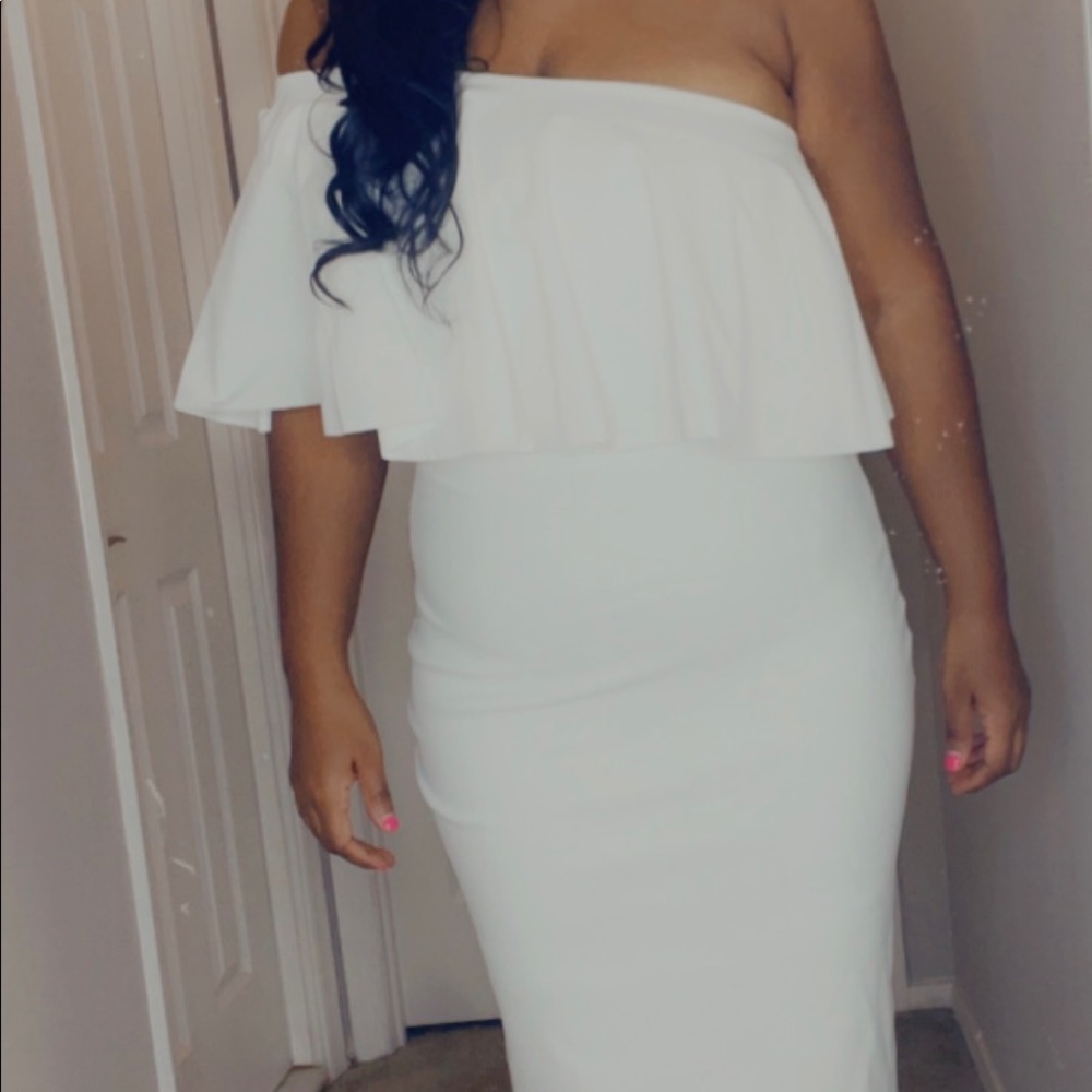 Extra stretch one shoulder dress